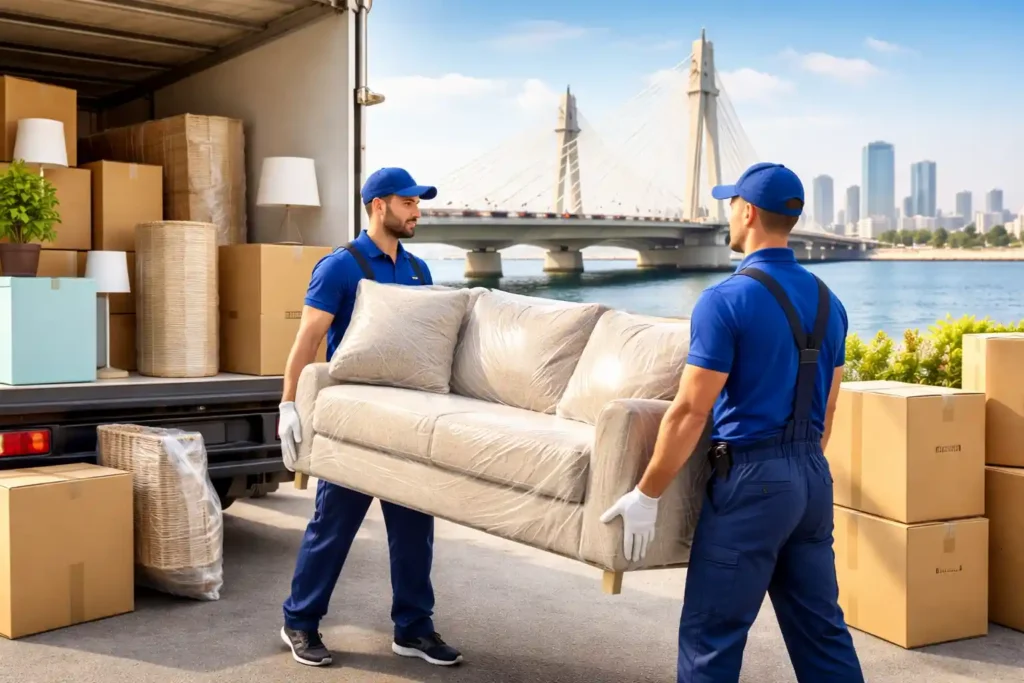 نقل عفش من الدمام إلى الخبر بواسطة شركة نقل أثاث مع تغليف وتحميل العفش