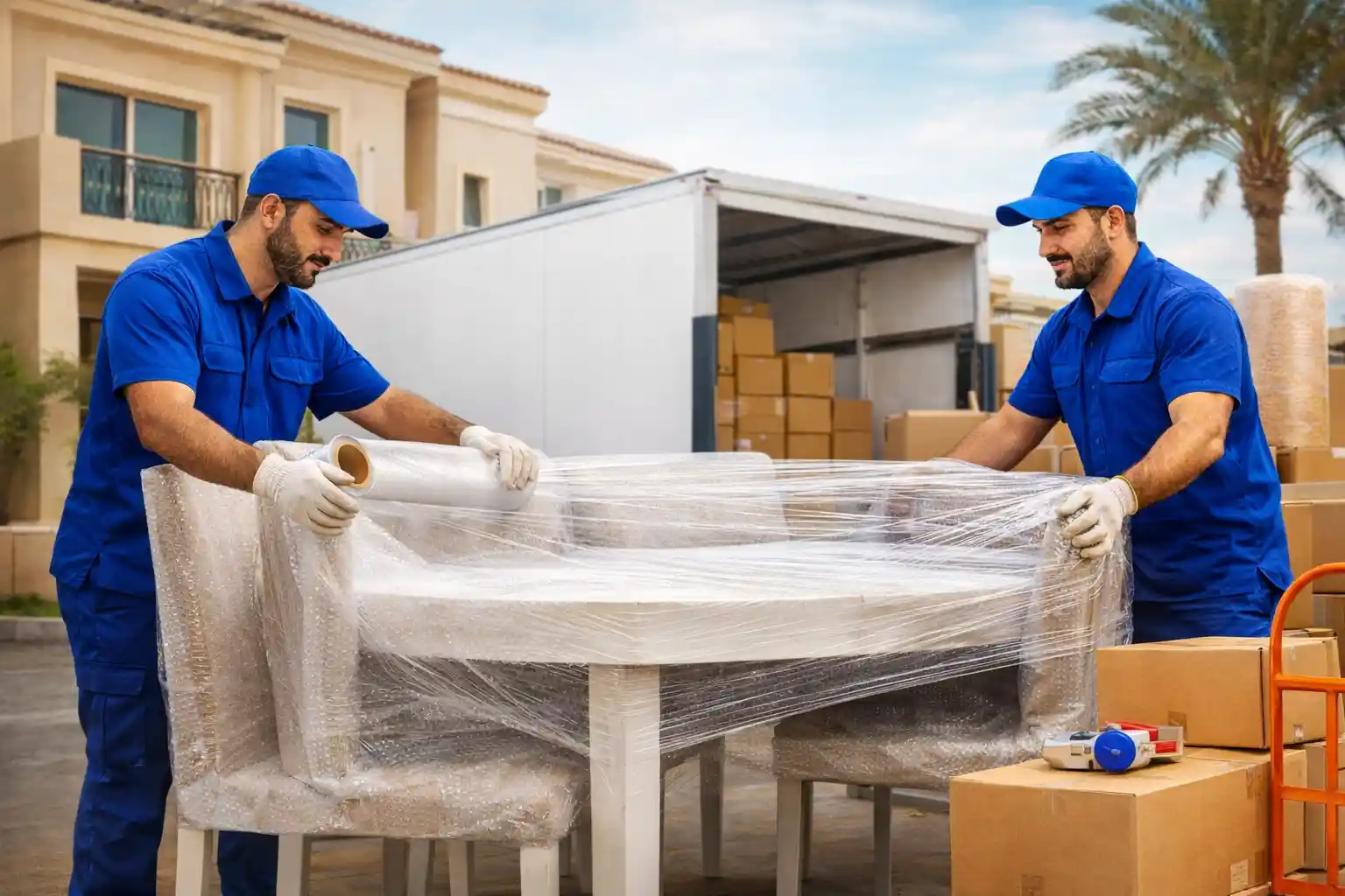 نقل أثاث مع التغليف بالدمام باستخدام مواد تغليف احترافية لحماية العفش أثناء النقل