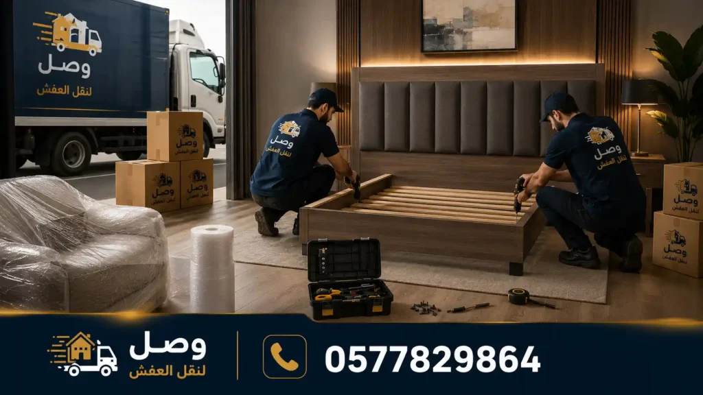 فك وتركيب غرف النوم باحترافية مع شركة وصل لنقل العفش باستخدام أدوات متخصصة وفنيين محترفين