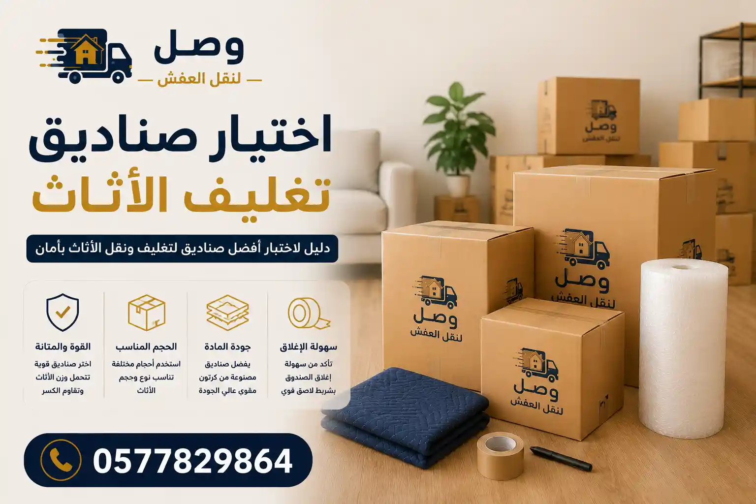 اختيار صناديق التغليف المناسبة لنقل الأثاث